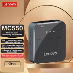 Mic thu âm không dây LENOVO MC550 - Thiết bị ghi âm chất lượng cao cho phỏng vấn, livestream, giảng dạy trực tuyến, kết nối ổn định 2.4G
