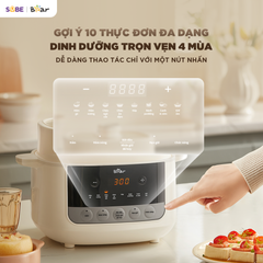 Nồi Nấu Chậm Bear SC-5H25M34 - 2.5L Công Nghệ Nấu Thông Minh, Giữ Dinh Dưỡng Tối Ưu, Hấp và Hầm Đa Năng