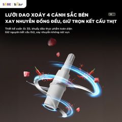 Máy Xay Thịt Bear 1.8L CH-5H03E33 - Đa Năng Xay Thịt, Rau Củ, Cá - Công Suất 300W, Lưỡi Inox An Toàn, Thiết Kế Dễ Vệ Sinh