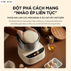 Máy trộn bột Bear 5L SM-5H50Z68 - Thiết bị trộn bột đa năng 200W, tô inox 304, phù hợp cho gia đình và làm bánh.