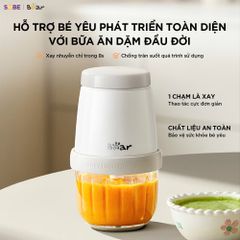 Máy Xay Ăn Dặm Bear CH-5H02D24 0.3L - 8 Lưỡi Inox, Công Suất 200W, An Toàn Thông Minh - Lựa Chọn Hoàn Hảo Cho Bé Yêu