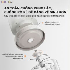 Máy Xay Ăn Dặm Bear CH-5H02D24 0.3L - 8 Lưỡi Inox, Công Suất 200W, An Toàn Thông Minh - Lựa Chọn Hoàn Hảo Cho Bé Yêu