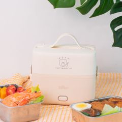 Hộp Cơm Điện Bear 1.2L LB-4H12C - Dụng Cụ Nấu Ăn Tiện Lợi Giữ Nóng Với Thiết Kế Gọn Nhẹ 2 Tầng Rời, An Toàn Thực Phẩm, Dễ Vệ Sinh