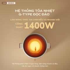 Nồi Lẩu Điện Oidire 4L ODI07A - Thiết Bị Nhà Bếp Chất Lượng Cao, Chế Biến Món Lẩu Ngon Như Ngoài Hàng
