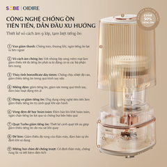 Máy làm sữa hạt Oidire ODI04A - Thiết bị xay nấu thông minh cho sữa đậu nành, sinh tố và cháo nguyên hạt, chăm sóc sức khỏe gia đình