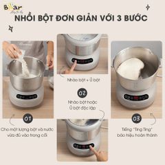 Máy trộn bột Bear DM-B70V1 7L - Thiết bị làm bánh đa năng với chức năng trộn và ủ bột hoàn hảo, dễ dàng tạo bánh ngon tại nhà.
