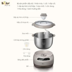 Máy trộn bột Bear DM-B70V1 7L - Thiết bị làm bánh đa năng với chức năng trộn và ủ bột hoàn hảo, dễ dàng tạo bánh ngon tại nhà.