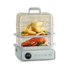 Nồi Hấp Điện Đa Năng Bear DZG-P20W7 - 4 Tầng, Dung Tích 21.5L, Chức Năng Hấp Bánh Bao, Hải Sản, Giữ Ấm, Bảo Hành 18 Tháng