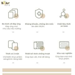 Thớt Bear Cao Cấp Kháng Khuẩn - An Toàn, Thông Minh, Hai Mặt Chế Biến Thực Phẩm - Dụng Cụ Bếp Thời Trang CX-E0023 (Size S)