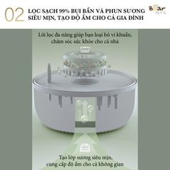 Máy Phun Sương Tạo Ẩm Bear JSQ-C45U1 - Thiết Bị Làm Mát Không Khí 4.5L, Công Nghệ Siêu Ồn, Bảo Vệ Kháng Khuẩn