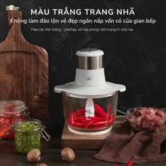 Máy Xay Thịt Bear 2L SB-MA02L - Cối Thủy Tinh Đa Năng, Động Cơ 300W, Lưỡi Dao Bằng Thép Không Gỉ, Dễ Dàng Vệ Sinh, Hiện Đại