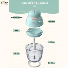 Máy Xay Ăn Dặm Bear GR-B06V1 0,6L - Xay Nhuyễn Thực Phẩm Thông Minh, An Toàn, Tiện Dụng Cho Bé
