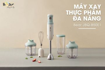 Máy Xay Đa Năng BEAR JBQ-B50E1 - Xay Ăn Dặm, Cháo, Tỏi Ớt, Đánh Trứng, Inox 304, Công Suất 500W, Tiện Lợi, Tháo Rời Dễ Vệ Sinh