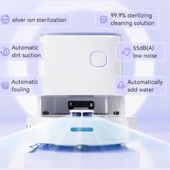 Robot Hút Bụi Lau Nhà INXNI U1 PRO - Tự Giặt, Sấy Khô, Khử Khuẩn Ion Bạc, Lực Hút 5000Pa, Điều Hướng LDS LiDAR Thông Minh