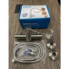 Bộ Vòi Sen Tắm Supor 252903-02-LS - Inox 304 Cao Cấp, Điều Chỉnh Nhiệt Độ, Công Nghệ Chống Bám Cặn, Phụ Kiện Lắp Đặt Đầy Đủ