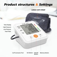 Máy Đo Huyết Áp Điện Tử Angel Wish - Tự Động, Màn Hình LCD Lớn, Giọng Nói Hướng Dẫn, Bảo Hành 12 Tháng, Thiết Kế Thông Minh Cho Gia Đình