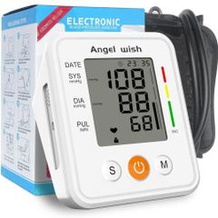 Máy Đo Huyết Áp Điện Tử Angel Wish - Tự Động, Màn Hình LCD Lớn, Giọng Nói Hướng Dẫn, Bảo Hành 12 Tháng, Thiết Kế Thông Minh Cho Gia Đình