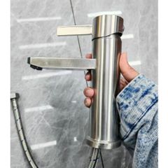 Vòi chậu rửa mặt nóng lạnh cao cấp SUPOR 212204-01LS, chất liệu inox 304 chống gỉ, bảo vệ sức khỏe, tiết kiệm nước, tuổi thọ cao