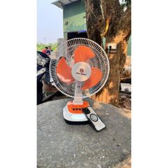 Quạt Bàn Tích Điện EASY POWER EP-3212A 12 Inch - Chạy Điện 220V, Tích Hợp Đèn LED và Cổng Sạc Điện Thoại