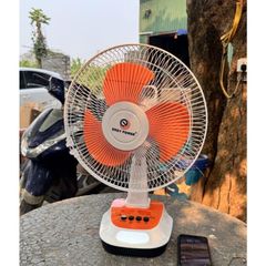 Quạt Bàn Tích Điện EASY POWER EP-3212A 12 Inch - Chạy Điện 220V, Tích Hợp Đèn LED và Cổng Sạc Điện Thoại