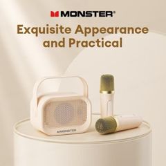 Loa Karaoke Bluetooth Monster GK600 - Loa Di Động Có 2 Micro Không Dây, Chất Âm Sống Động, Thời Gian Sử Dụng 6-8 Giờ