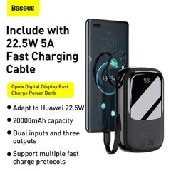 Pin Dự Phòng Sạc Nhanh Baseus Qpow Pro 10,000mAh - Power Bank Hiển Thị Kỹ Thuật Số, Sạc Nhanh USB và Type-C