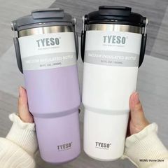 Ly Giữ Nhiệt TYESO Inox 304 Cao Cấp - Dung Tích 600ml & 900ml, Giữ Nóng 8h, Lạnh 20h, Phụ Kiện Vệ Sinh và Sticker Đính Kèm