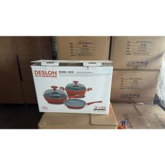 Bộ Nồi Chảo Chống Dính DESLON Cao Cấp - Dùng Cho Bếp Từ, Không Chứa PFOA, Siêu Bền, Tiết Kiệm Nhiệt, An Toàn Cho Sức Khỏe