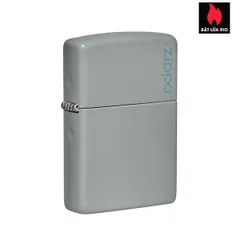 Bật Lửa Zippo 49452ZL Màu Xám Phẳng, Logo Zippo Kinh Điển - Bật Lửa Chống Gió Chính Hãng USA, Quà Tặng Độc Đáo