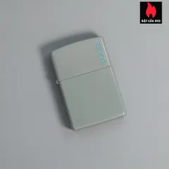 Bật Lửa Zippo 49452ZL Màu Xám Phẳng, Logo Zippo Kinh Điển - Bật Lửa Chống Gió Chính Hãng USA, Quà Tặng Độc Đáo
