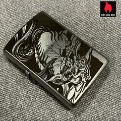 Zippo 205 Khắc Lân Bộ Tứ Linh - Bật Lửa Khắc Laser Sang Trọng, Quà Tặng Độc Đáo Cho Người Yêu Thích Văn Hóa Việt