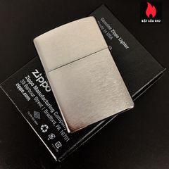 Vỏ Zippo Brushed Chrome Chính Hãng Nguyên Zin 100% KHÔNG KÈM RUỘT - Sản Phẩm Thay Thế Cho Bật Lửa Zippo Cũ Hư Hỏng