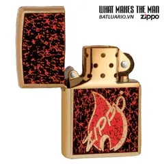 Bật Lửa Zippo 24193 Retro Flame Gold Dust - Bật Lửa Cao Cấp Sang Trọng Dành Cho Fans của Zippo