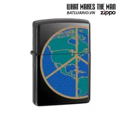 Bật Lửa Zippo 21154 - Thiết Kế Black Ice Thế Giới Hòa Bình - Quà Tặng Độc Đáo Cho Người Yêu Thích Hòa Bình