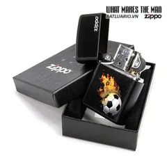 Bật Lửa Zippo 28302 - Bật Lửa Thể Thao Soccer Đen Bóng Mờ - Quà Tặng Dành Cho Người Hâm Mộ Bóng Đá