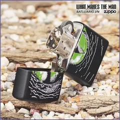 Bật Lửa Zippo 24719 - Reptile Eye Black Matte, Bật Lửa Chất Lượng Cao Cho Người Sưu Tập