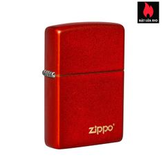 Bật Lửa Zippo Classic Metallic Red – Logo Zippo Cổ Điển, Chất Liệu Kim Loại Đẹp, Kháng Gió, Hàng Nhập Khẩu Mỹ