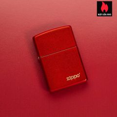 Bật Lửa Zippo Classic Metallic Red – Logo Zippo Cổ Điển, Chất Liệu Kim Loại Đẹp, Kháng Gió, Hàng Nhập Khẩu Mỹ