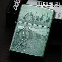 Bật Lửa Zippo Golf Fareway Mint Green 24838 - Bật Lửa Hút Khói Chất Lượng Cao Cho Người Yêu Thích Golf