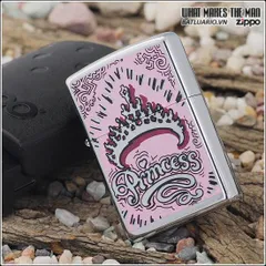 Bật Lửa Zippo 24313 Crôm Bóng - Thiết Kế Công Chúa Sang Trọng, Quà Tặng Thân Thiện Với Người Yêu Thích Zippo