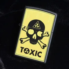 Bật Lửa Zippo 28310 - Mẫu Toxic Skull and Crossbones Đen Mờ, Quà Tặng Độc Đáo Cho Fan Hâm Mộ Hình Xăm