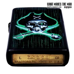 Bật Lửa Zippo 24261 - Họa Tiết Skull And Cross Swords Cướp Biển - Bật Lửa Đen Mat, Quà Tặng Dành Cho Người Yêu Thích Phong Cách Cá Tính