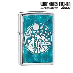 Bật Lửa Zippo 24941 Full Moon - Bật Lửa High Polish Crôm Thời Trang, Quà Tặng Độc Đáo cho Người Yêu Thích Zippo