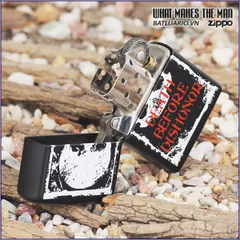 Bật Lửa Zippo 24711 Death Before Dishonor - Đen Mờ, Quà Tặng Thú Vị Cho Người Yêu Thích Thương Hiệu Zippo