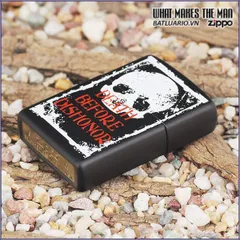 Bật Lửa Zippo 24711 Death Before Dishonor - Đen Mờ, Quà Tặng Thú Vị Cho Người Yêu Thích Thương Hiệu Zippo