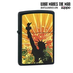 Bật Lửa Zippo Lady Liberty Black Matte 24822 - Bật Lửa Chính Hãng Mỹ, Hàng Mới, Bảo Hành Theo Chế Độ Hãng