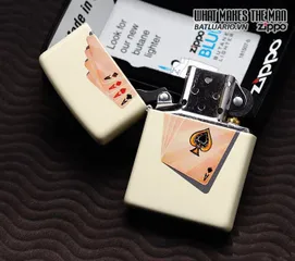 Bật Lửa Zippo Four of a Kind - Bật Lửa Cream Matte 24795 Chính Hãng, Quà Tặng Phong Cách, Độc Đáo Cho Người Yêu Zippo