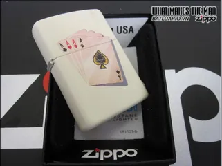 Bật Lửa Zippo Four of a Kind - Bật Lửa Cream Matte 24795 Chính Hãng, Quà Tặng Phong Cách, Độc Đáo Cho Người Yêu Zippo