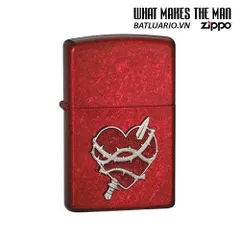 Bật Lửa Zippo 21081 - Màu Đỏ Candy Apple Heart Attack, Quà Tặng Độc Đáo cho Người Đam Mê Zippo