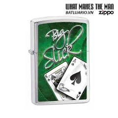 Bật Lửa Zippo 28281 Big Slick - Bật Lửa Crom Xước Chống Gỉ Sang Trọng, Quà Tặng Lý Tưởng Cho Fan Zippo